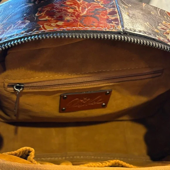 Patricia Nash Multicolor Floral Leather Shoulder Bag - Picture 7 of 10